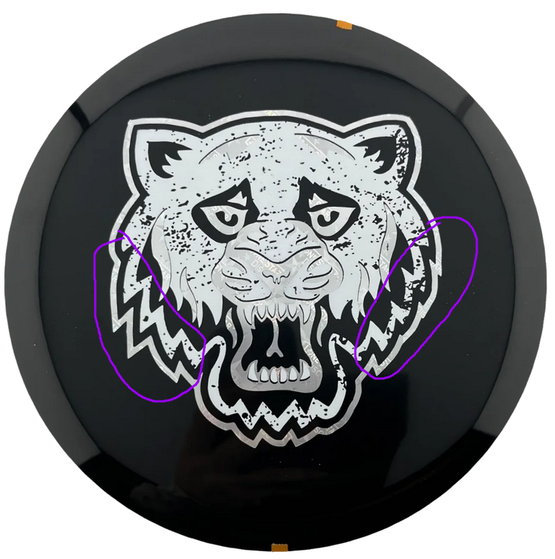 circles drawn around the right and left cheeks